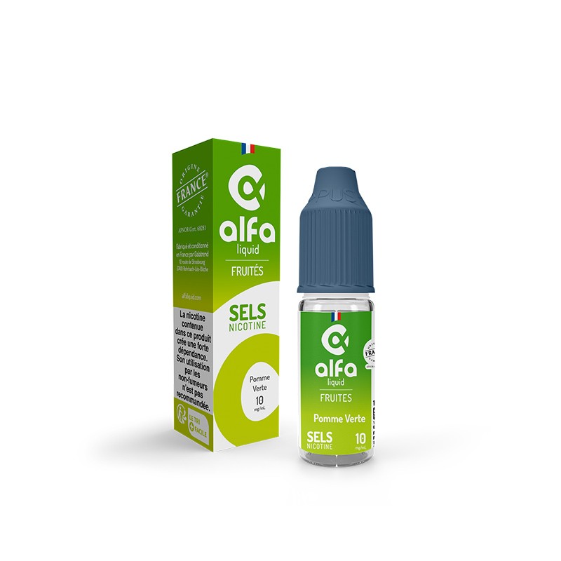 Pomme Verte 10ml par 5 - Sels - Alfaliquid