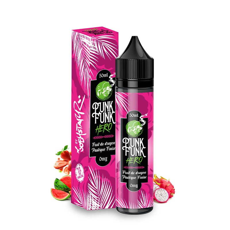 Fruit du Dragon Pastèque Fraise 50ml - Punk Funk Hero - 0mg