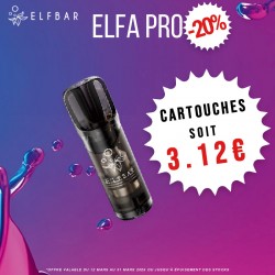 Cartouches pré-remplies ELFA 2ml par 2 - Elfbar