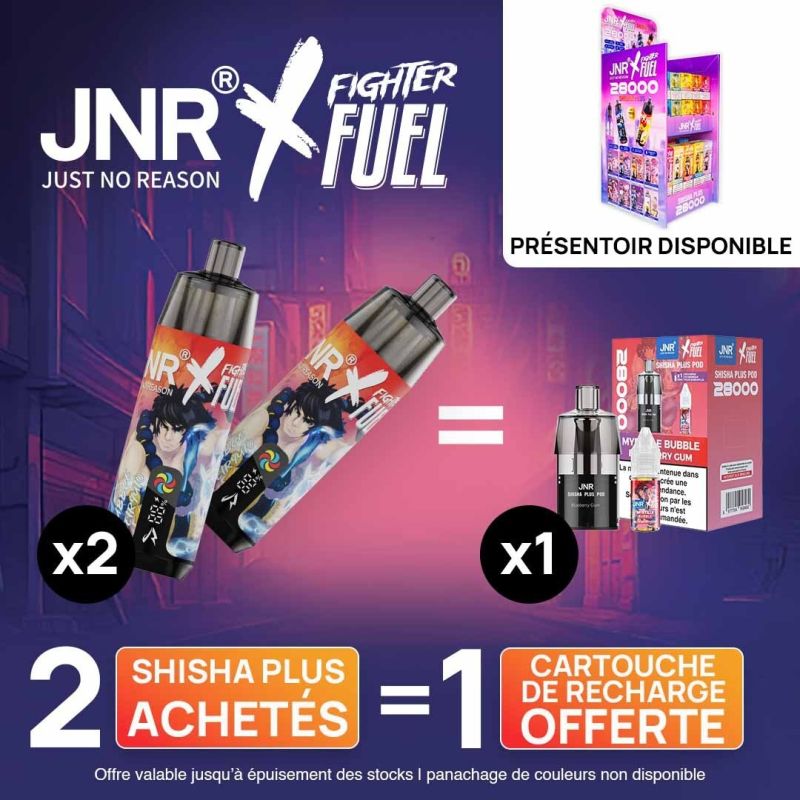 OFFRE Shisha Plus 28K 20mg - JNR X FIGHTER FUEL